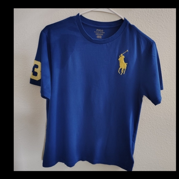 Polo by Ralph Lauren Blue Gold Short Sleeve Tee - Picture 1 of 3